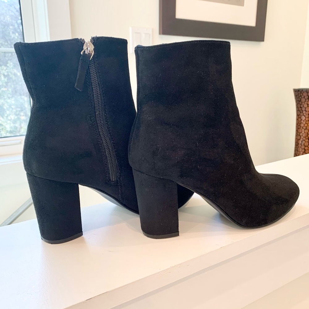 DIBA black booties suede-like size 8